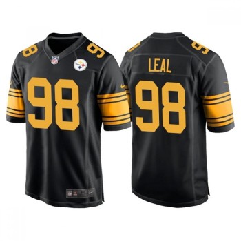 Men's Pittsburgh Steelers #98 DeMarvin Leal Black Color Rush Stitched Jersey Men's Pittsburgh Steelers #98 DeMarvin Leal Black Color Rush Stitched Jersey