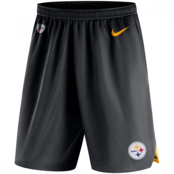 Men's Pittsburgh Steelers Black Knit Performance Shorts