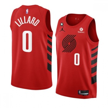 Men's Portland Trail Blazers #0 Damian Lillard 2022/23 Red Statement Edition With NO.6 Patch Swingman Stitched Basketball Jersey Men's Portland Trail Blazers #0 Damian Lillard 2022/23 Red Statement Edition With NO.6 Patch Swingman Stitched Basketball Jersey