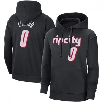 Men's Portland Trail Blazers #0 Damian Lillard 2022 Black Pullover Hoodie Men's Portland Trail Blazers #0 Damian Lillard 2022 Black Pullover Hoodie