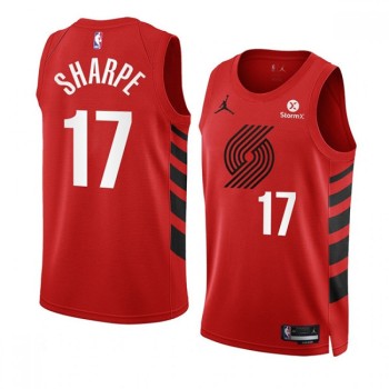 Men's Portland Trail Blazers #17 Shaedon Sharpe 2022/23 Red Statement Edition Swingman Stitched Basketball Jersey Men's Portland Trail Blazers #17 Shaedon Sharpe 2022/23 Red Statement Edition Swingman Stitched Basketball Jersey