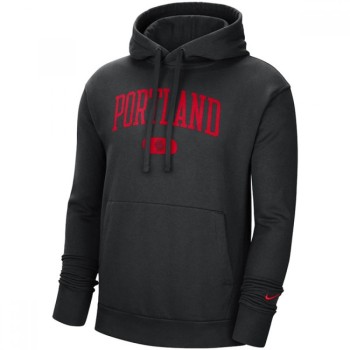 Men's Portland Trail Blazers 2021 Black Heritage Essential Pullover Hoodie Men's Portland Trail Blazers 2021 Black Heritage Essential Pullover Hoodie