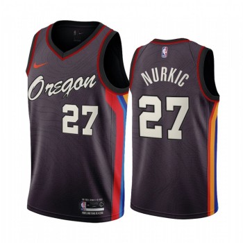 Men's Portland Trail Blazers #27 Jusuf Nurkic 2020 Coffee City Edition Stitched Jersey Men's Portland Trail Blazers #27 Jusuf Nurkic 2020 Coffee City Edition Stitched Jersey