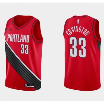 Men's Portland Trail Blazers #33 Robert Covington Red Statement Edition Stitched Basketball Jersey Men's Portland Trail Blazers #33 Robert Covington Red Statement Edition Stitched Basketball Jersey