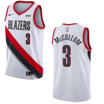 Men's Portland Trail Blazers #3 C.J. McCollum White Stitched Basketball Jersey Men's Portland Trail Blazers #3 C.J. McCollum White Stitched Basketball Jersey