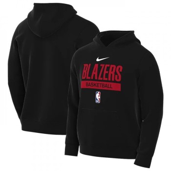 Men's Portland Trail Blazers Black Spotlight Fleece Overhead Hoodie Men's Portland Trail Blazers Black Spotlight Fleece Overhead Hoodie