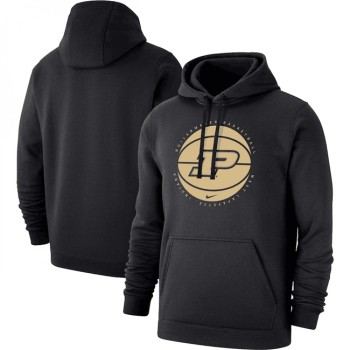 Men's Purdue Boilermakers Black Basketball Pullover Hoodie Men's Purdue Boilermakers Black Basketball Pullover Hoodie