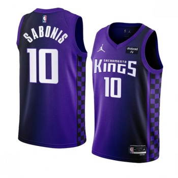 Men's Sacramento Kings #10 Domantas Sabonis Purple 2023/24 Statement Edition Swingman Stitched Basketball Jersey Men's Sacramento Kings #10 Domantas Sabonis Purple 2023/24 Statement Edition Swingman Stitched Basketball Jersey