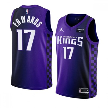 Men's Sacramento Kings #17 Kessler Edwards Purple 2023/24 Statement Edition Swingman Stitched Basketball Jersey Men's Sacramento Kings #17 Kessler Edwards Purple 2023/24 Statement Edition Swingman Stitched Basketball Jersey