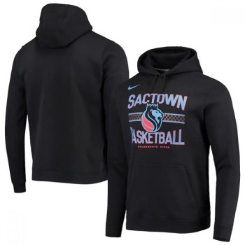 Men's Sacramento Kings 2021 Black City Edition Story Club Pullover Hoodie Men's Sacramento Kings 2021 Black City Edition Story Club Pullover Hoodie