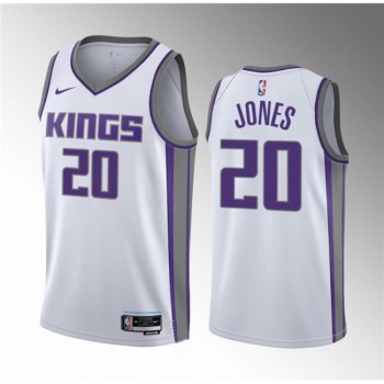 Men's Sacramento Kings #20 Colby Jones White 2023 Draft Association Edition Stitched Jersey Men's Sacramento Kings #20 Colby Jones White 2023 Draft Association Edition Stitched Jersey
