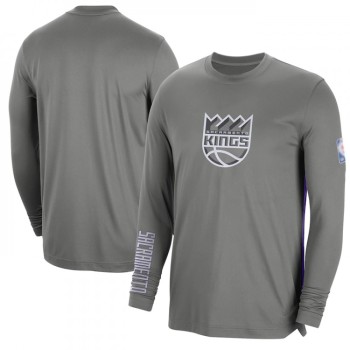 Men's Sacramento Kings Grey 2022/23 City Edition Essential Expressive Long Sleeve T-Shirt Men's Sacramento Kings Grey 2022/23 City Edition Essential Expressive Long Sleeve T-Shirt
