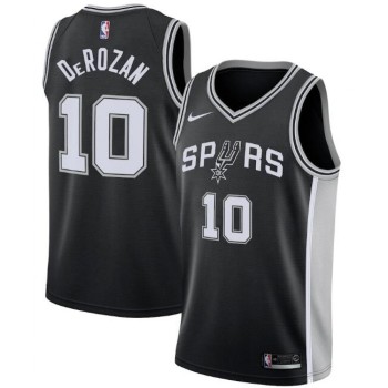 Men's San Antonio Spurs #10 DeMar DeRozan Black Icon Edition Swingman Stitched Jersey Men's San Antonio Spurs #10 DeMar DeRozan Black Icon Edition Swingman Stitched Jersey
