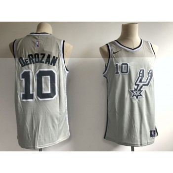 Men's San Antonio Spurs #10 DeMar DeRozan Gray NBA Swingman Stitched Jersey Men's San Antonio Spurs #10 DeMar DeRozan Gray NBA Swingman Stitched Jersey