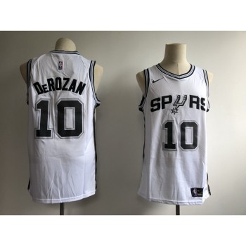 Men's San Antonio Spurs #10 DeMar DeRozan White Swingman Stitched NBA Jersey Men's San Antonio Spurs #10 DeMar DeRozan White Swingman Stitched NBA Jersey