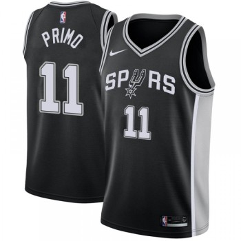 Men's San Antonio Spurs #11 Joshua Primo Black Icon Edition Stitched Jersey Men's San Antonio Spurs #11 Joshua Primo Black Icon Edition Stitched Jersey