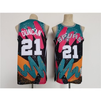 Men's San Antonio Spurs #21 Tim Duncan Throwback basketball Jersey Men's San Antonio Spurs #21 Tim Duncan Throwback basketball Jersey