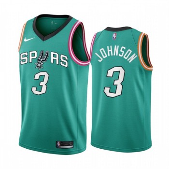 Men's San Antonio Spurs #3 Keldon Johnson 2022/23 Teal City Edition Stitched Jersey Men's San Antonio Spurs #3 Keldon Johnson 2022/23 Teal City Edition Stitched Jersey