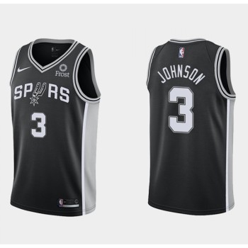 Men's San Antonio Spurs #3 Keldon Johnson Icon Edition Black Stitched Jersey Men's San Antonio Spurs #3 Keldon Johnson Icon Edition Black Stitched Jersey