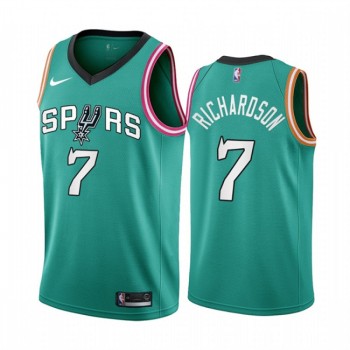 Men's San Antonio Spurs #7 Josh Richardson 2022/23 Teal City Edition Stitched Jersey Men's San Antonio Spurs #7 Josh Richardson 2022/23 Teal City Edition Stitched Jersey