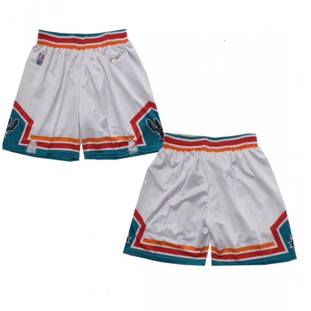Men's San Antonio Spurs White Shorts (Run Small)