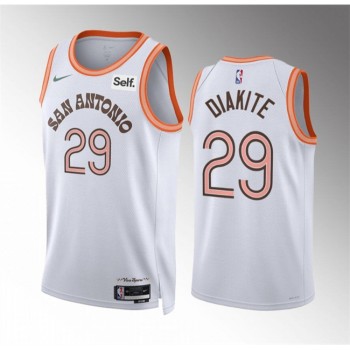 Men's San Antonio Spurs #29 Mamadi Diakite White 2023/24 City EditionStitched Basketball Jersey Men's San Antonio Spurs #29 Mamadi Diakite White 2023/24 City EditionStitched Basketball Jersey