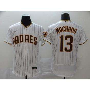 Men's San Diego Padres #13 Manny Machado White Flex Base Stitched MLB Jersey Men's San Diego Padres #13 Manny Machado White Flex Base Stitched MLB Jersey