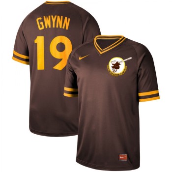 Men's San Diego Padres #19 Tony Gwynn Coffee Cooperstown Collection Legend Stitched MLB Jersey Men's San Diego Padres #19 Tony Gwynn Coffee Cooperstown Collection Legend Stitched MLB Jersey