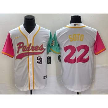 Men's San Diego Padres #22 Juan Soto White City Connect Cool Base With Path Stitched Baseball Jersey Men's San Diego Padres #22 Juan Soto White City Connect Cool Base With Path Stitched Baseball Jersey