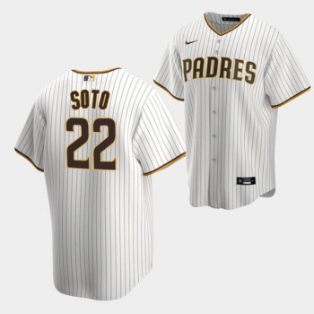 Men's San Diego Padres #22 Juan Soto White Cool Base Stitched Baseball Jersey Men's San Diego Padres #22 Juan Soto White Cool Base Stitched Baseball Jersey