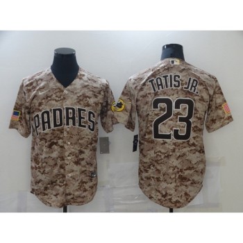 Men's San Diego Padres #23 Fernando Tatis Jr. 2021 Camo Cool Base Stitched Baseball Jersey Men's San Diego Padres #23 Fernando Tatis Jr. 2021 Camo Cool Base Stitched Baseball Jersey