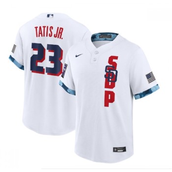 Men's San Diego Padres #23 Fernando Tatis Jr. 2021 White All-Star Cool Base Stitched MLB Jersey Men's San Diego Padres #23 Fernando Tatis Jr. 2021 White All-Star Cool Base Stitched MLB Jersey