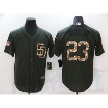 Men's San Diego Padres #23 Fernando Tatis Jr. Olive Camo Cool Base Stitched Jersey Men's San Diego Padres #23 Fernando Tatis Jr. Olive Camo Cool Base Stitched Jersey