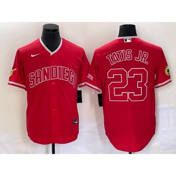 Men's San Diego Padres #23 Fernando Tatis Jr. Red Cool Base Stitched Baseball Jersey Men's San Diego Padres #23 Fernando Tatis Jr. Red Cool Base Stitched Baseball Jersey