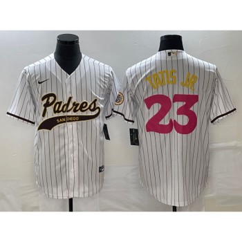 Men's San Diego Padres #23 Fernando Tatis Jr. White Cool Base Stitched Baseball Jersey Men's San Diego Padres #23 Fernando Tatis Jr. White Cool Base Stitched Baseball Jersey