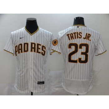 Men's San Diego Padres #23 Fernando Tatis Jr. White Flex Base Stitched MLB Jersey Men's San Diego Padres #23 Fernando Tatis Jr. White Flex Base Stitched MLB Jersey