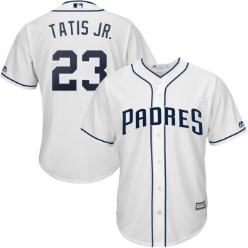 Men's San Diego Padres #23 Fernando Tatis Jr. White Cool Base Stitched MLB Jersey Men's San Diego Padres #23 Fernando Tatis Jr. White Cool Base Stitched MLB Jersey