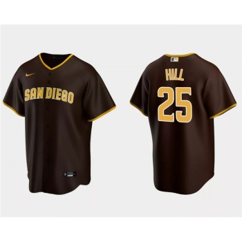 Men's San Diego Padres #25 Tim Hill Brown Cool Base Stitched Jersey Men's San Diego Padres #25 Tim Hill Brown Cool Base Stitched Jersey