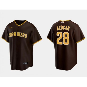 Men's San Diego Padres #28 Jose Azocar Brown Cool Base Stitched Jersey Men's San Diego Padres #28 Jose Azocar Brown Cool Base Stitched Jersey