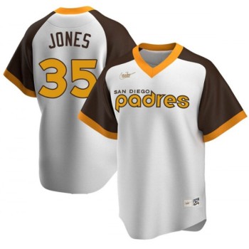 Men's San Diego Padres #35 Randy Jones White Cooperstown Stitched Baseball Jersey Men's San Diego Padres #35 Randy Jones White Cooperstown Stitched Baseball Jersey