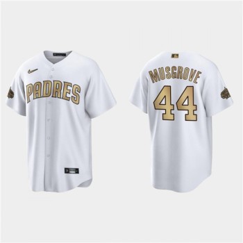 Men's San Diego Padres #44 Joe Musgrove 2022 All-Star White Cool Base Stitched Baseball Jersey Men's San Diego Padres #44 Joe Musgrove 2022 All-Star White Cool Base Stitched Baseball Jersey