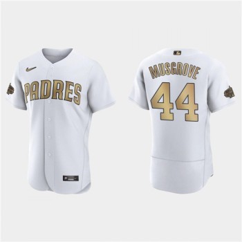 Men's San Diego Padres #44 Joe Musgrove 2022 All-Star White Flex Base Stitched Baseball Jersey Men's San Diego Padres #44 Joe Musgrove 2022 All-Star White Flex Base Stitched Baseball Jersey