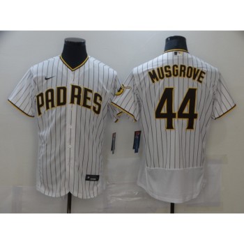 Men's San Diego Padres #44 Joe Musgrove White Flex Base Stitched Jersey Men's San Diego Padres #44 Joe Musgrove White Flex Base Stitched Jersey
