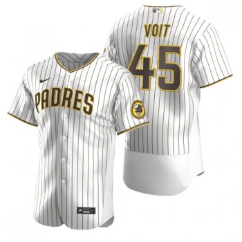 Men's San Diego Padres #45 Luke Voit White Flex Base Stitched Baseball Jersey Men's San Diego Padres #45 Luke Voit White Flex Base Stitched Baseball Jersey