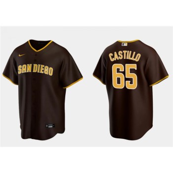 Men's San Diego Padres #65 Jose Castillo Brown Cool Base Stitched Jersey Men's San Diego Padres #65 Jose Castillo Brown Cool Base Stitched Jersey