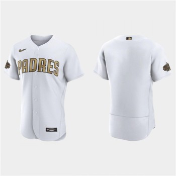 Men's San Diego Padres Blank 2022 All-Star White Flex Base Stitched Baseball Jersey Men's San Diego Padres Blank 2022 All-Star White Flex Base Stitched Baseball Jersey