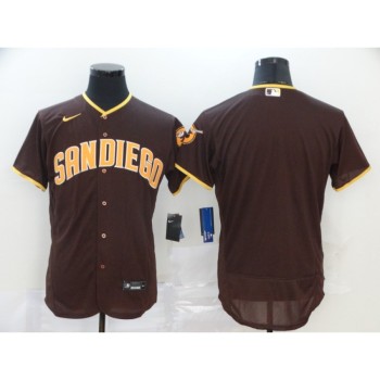 Men's San Diego Padres Blank Coffee Flex Base Stitched MLB Jersey Men's San Diego Padres Blank Coffee Flex Base Stitched MLB Jersey