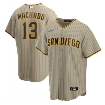 Men's San Diego Padres Tan Brown #13 Manny Machado Stitched MLB Jersey Men's San Diego Padres Tan Brown #13 Manny Machado Stitched MLB Jersey