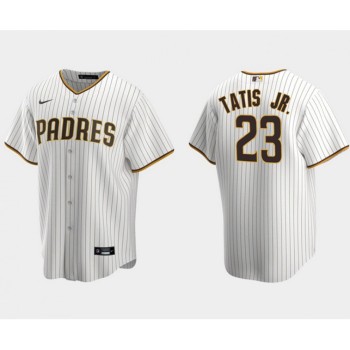 Men's San Diego Padres White #23 Fernando Tatis Jr. Stitched MLB Jersey Men's San Diego Padres White #23 Fernando Tatis Jr. Stitched MLB Jersey