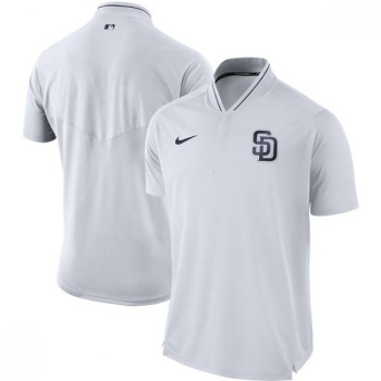 Men's San Diego Padres White Authentic Collection Elite Performance Polo Men's San Diego Padres White Authentic Collection Elite Performance Polo